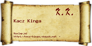 Kacz Kinga névjegykártya